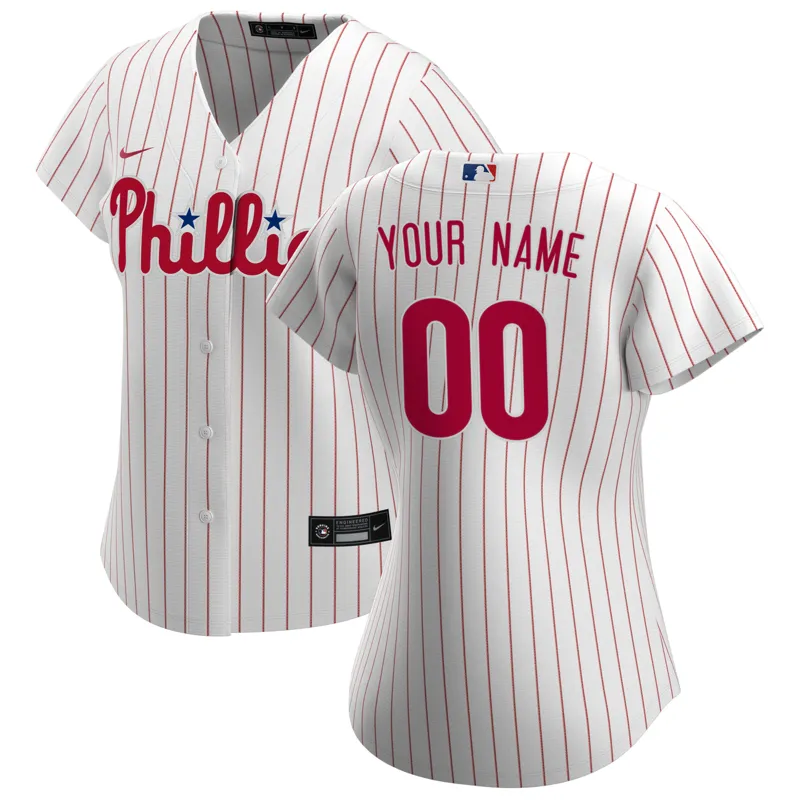 Philadelphia Phillies Jersey White Home Big & Tall Jersey - Image 3