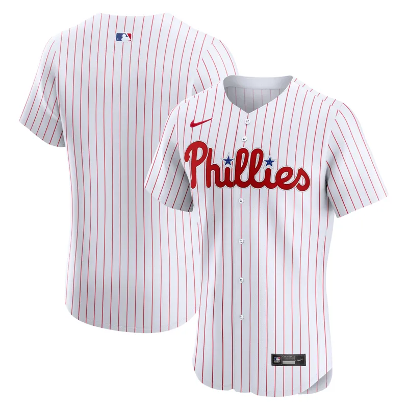Philadelphia Phillies Jersey White Home Elite Custom Jersey - Image 3