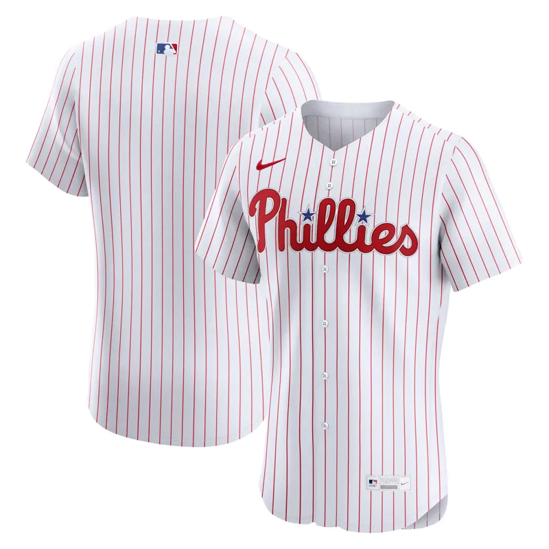 Philadelphia Phillies Jersey White Home Elite Custom Jersey - Image 2