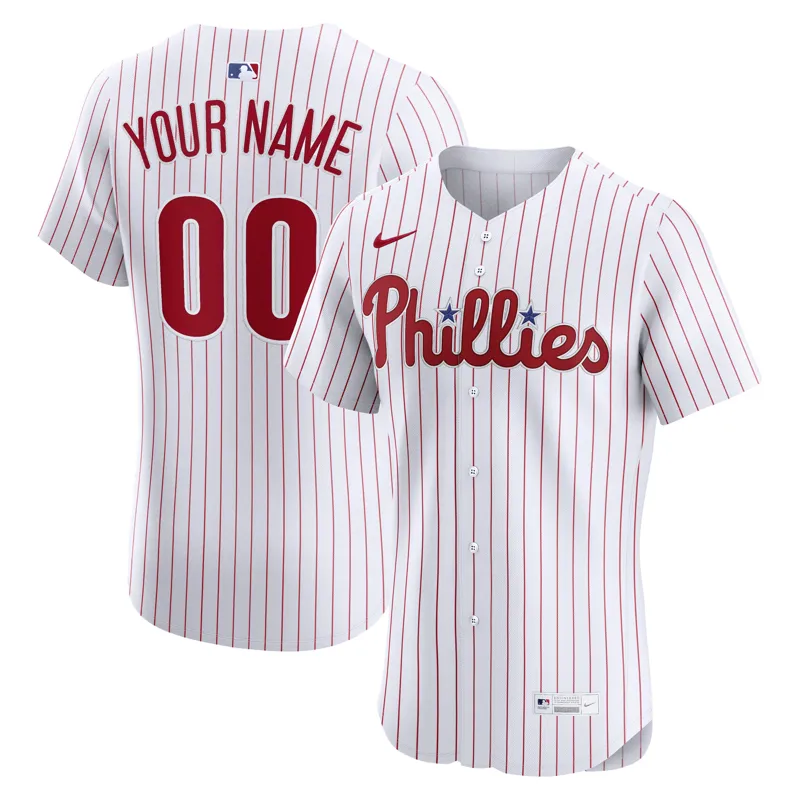 Philadelphia Phillies Jersey White Home Elite Custom Jersey
