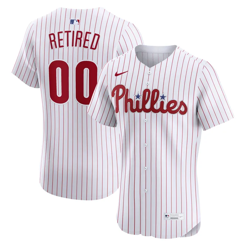 Philadelphia Phillies Jersey White Home Elite Custom Jersey - Image 4