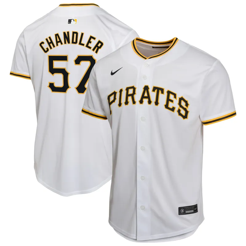Pittsburgh Pirates Jersey Bubba Chandler White Home Player Game Jersey