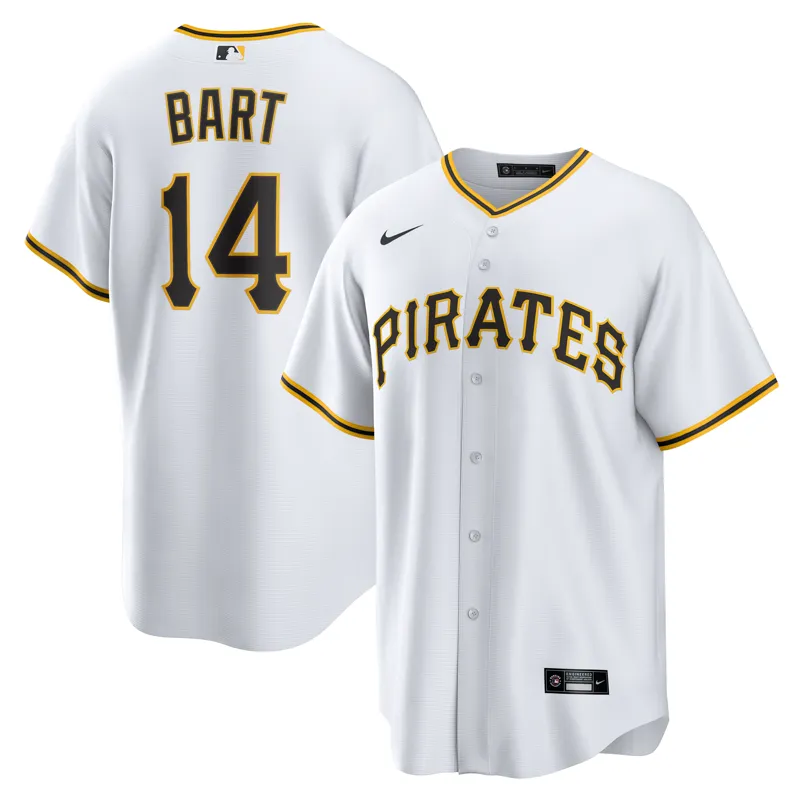 Pittsburgh Pirates Jersey Joey Bart White Home Jersey - Image 2