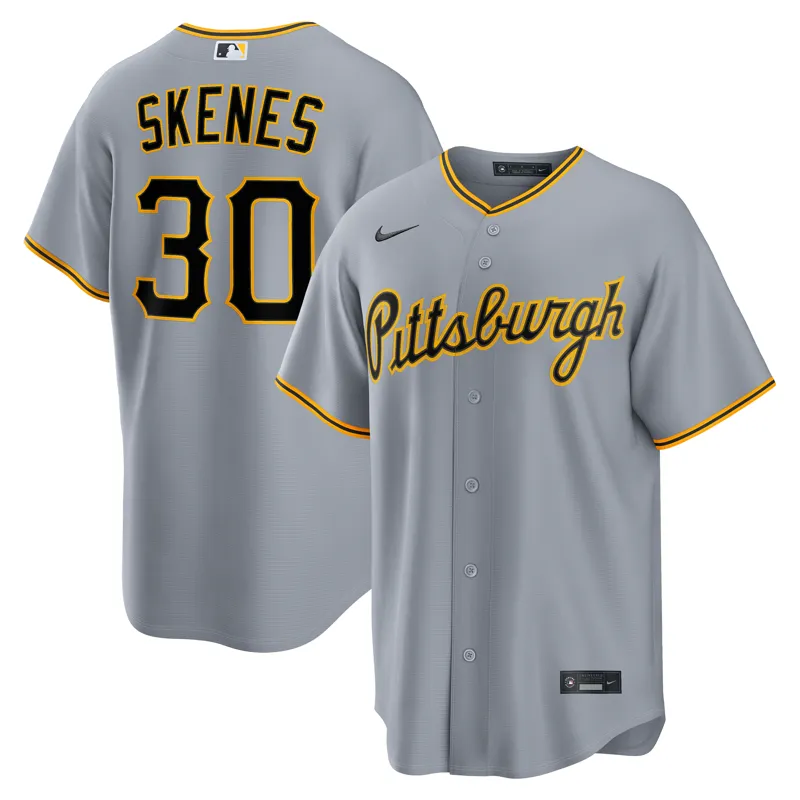 Pittsburgh Pirates Jersey Paul Skenes Gray Road Jersey