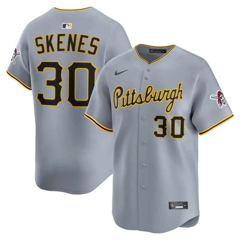 Pittsburgh Pirates Jersey Paul Skenes Gray Road Jersey - Image 2