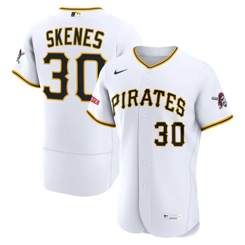Pittsburgh Pirates Jersey Paul Skenes White Home Player Jersey - Image 3