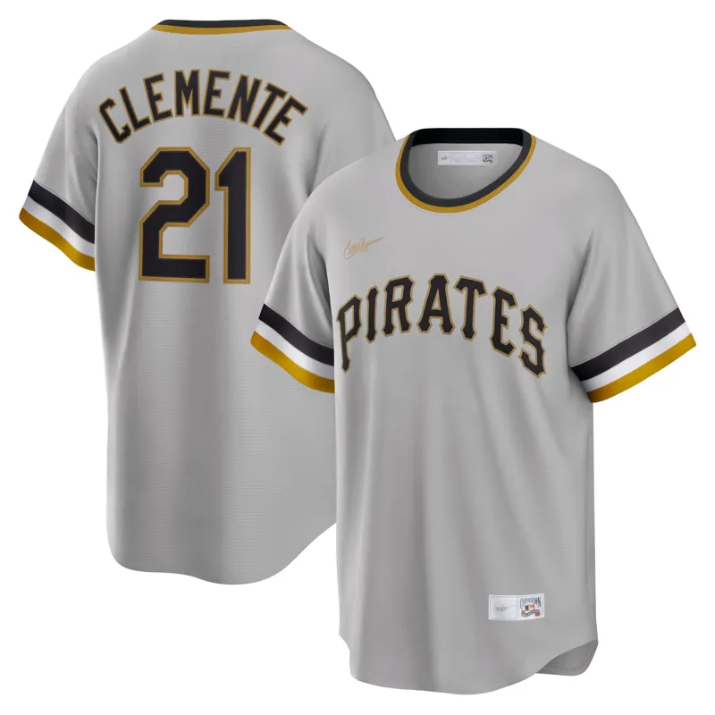 Pittsburgh Pirates Jersey Roberto Clemente Gray Road Cooperstown Collection Player Jersey
