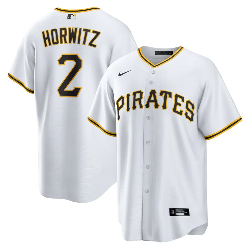 Pittsburgh Pirates Jersey Spencer Horwitz White Home Jersey