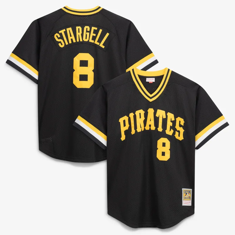 Pittsburgh Pirates Jersey Willie Stargell Black Cooperstown Collection Big & Tall Mesh Batting Practice