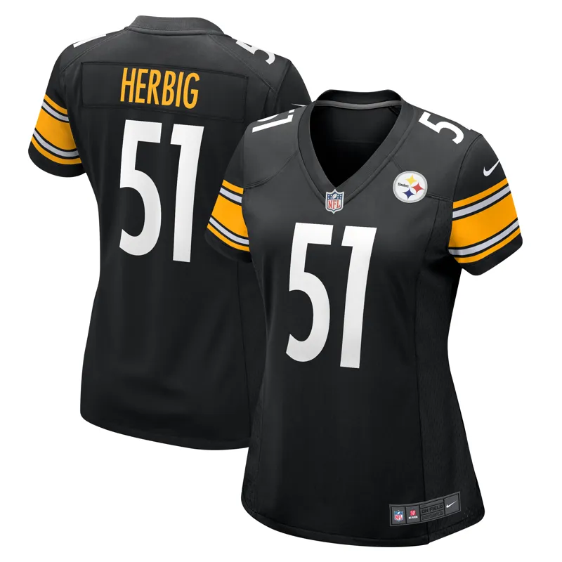 Pittsburgh Steelers Jersey Nick Herbig Black Game Jersey