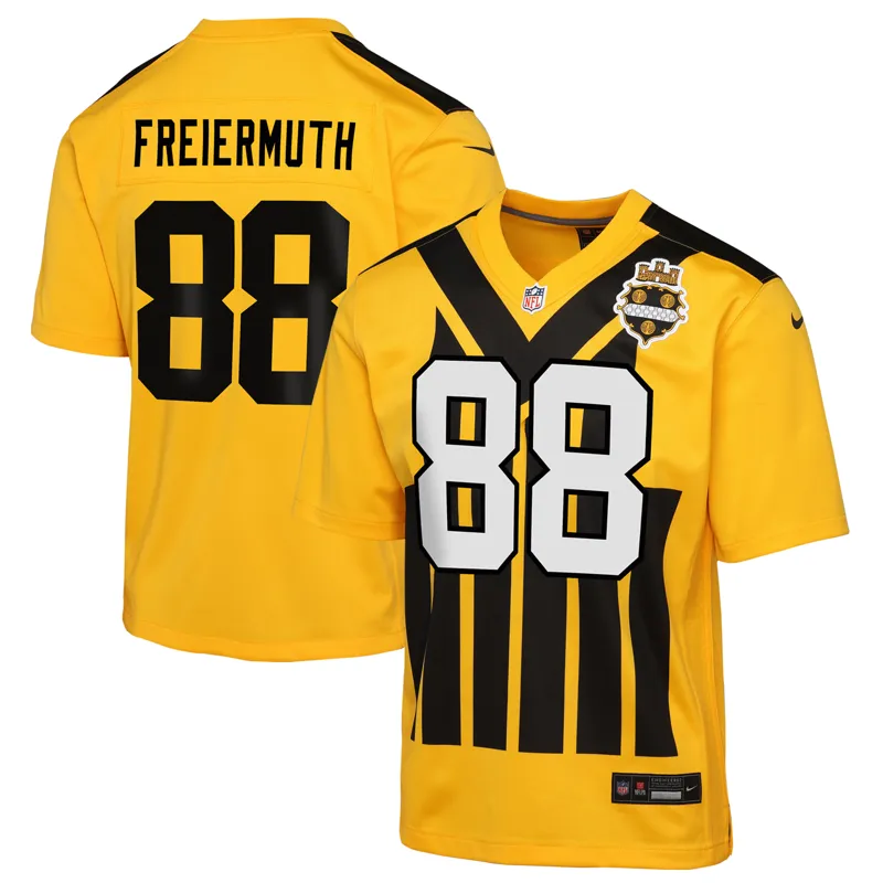 Pittsburgh Steelers Jersey Pat Freiermuth Gold Alternate 1933 Throwback Game Jersey - Image 3
