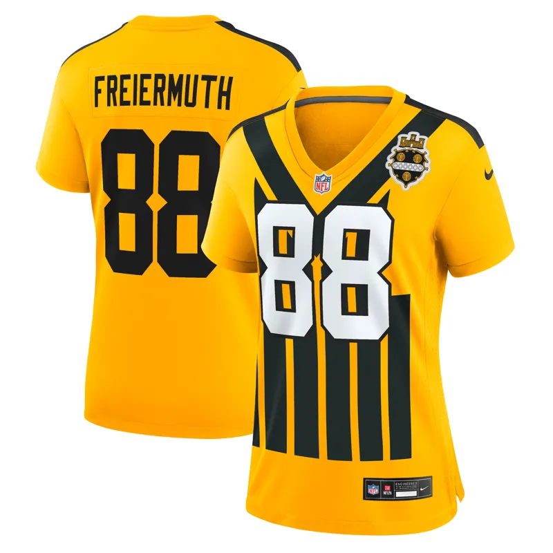 Pittsburgh Steelers Jersey Pat Freiermuth Gold Alternate 1933 Throwback Game Jersey