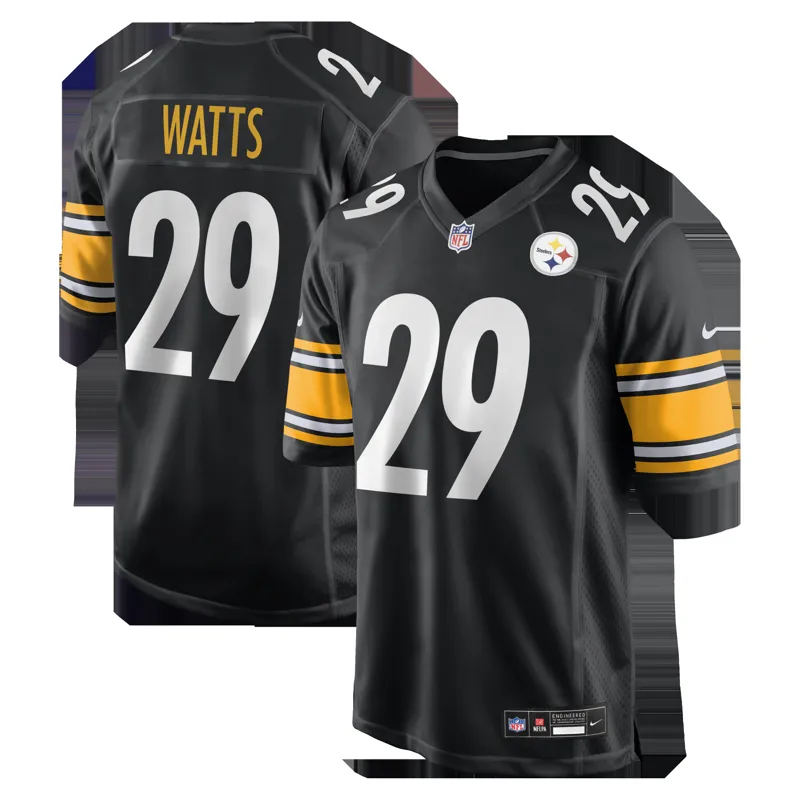 Pittsburgh Steelers Jersey Roman Wilson Black Team Game Jersey - Image 2