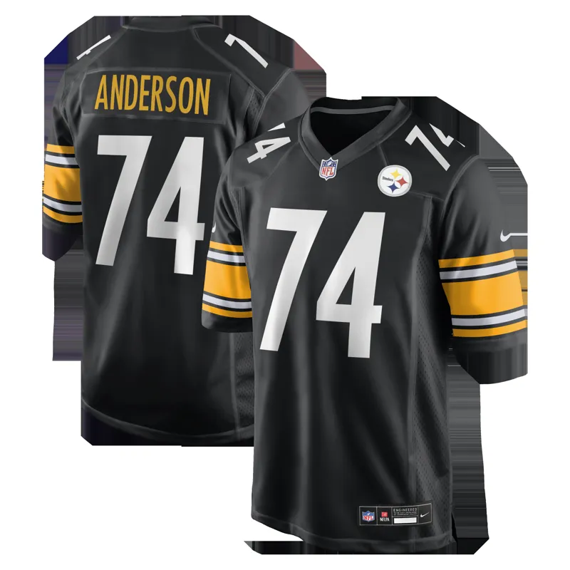 Pittsburgh Steelers Jersey Roman Wilson Black Team Game Jersey - Image 3