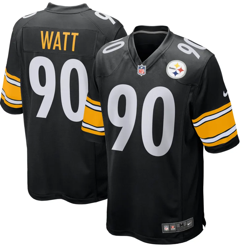 Pittsburgh Steelers Jersey Tj Watt Black Game Jersey - Image 2