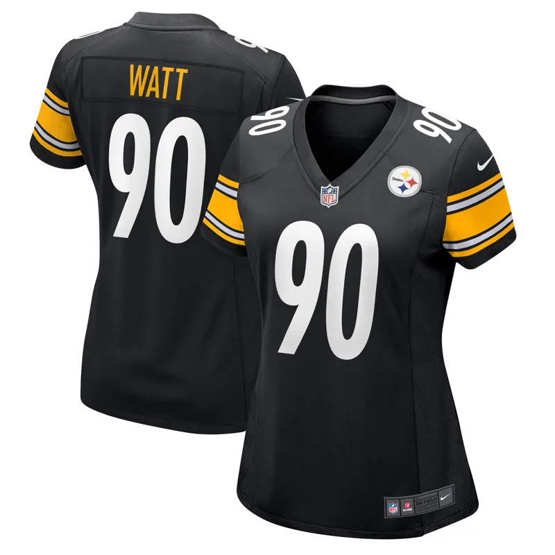 Pittsburgh Steelers Jersey Tj Watt Black Player Name & V Neck Jersey - Image 2