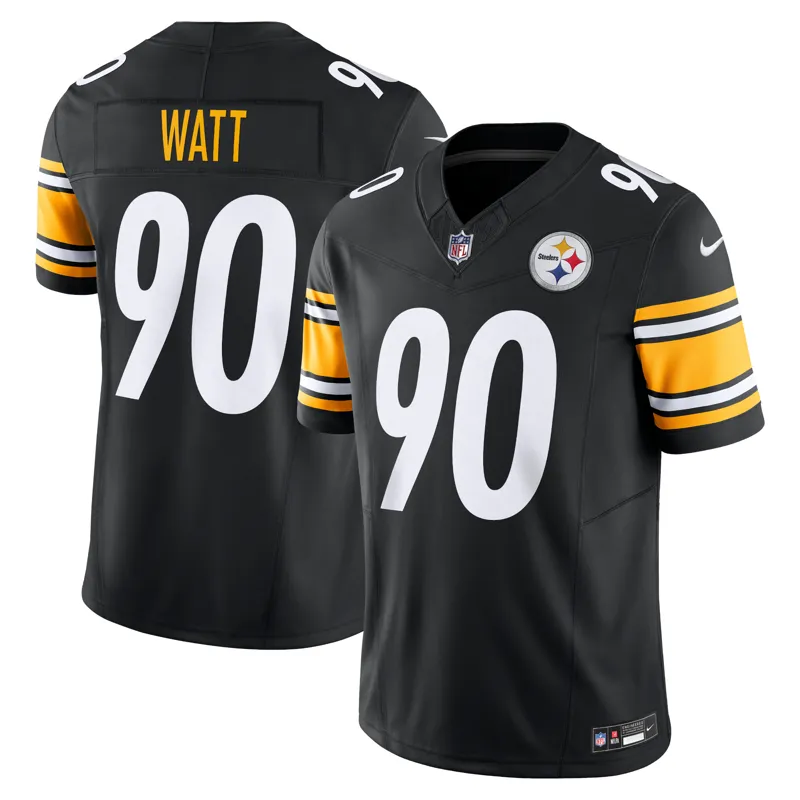 Pittsburgh Steelers Jersey Tj Watt Black Player Name & V Neck Jersey - Image 3