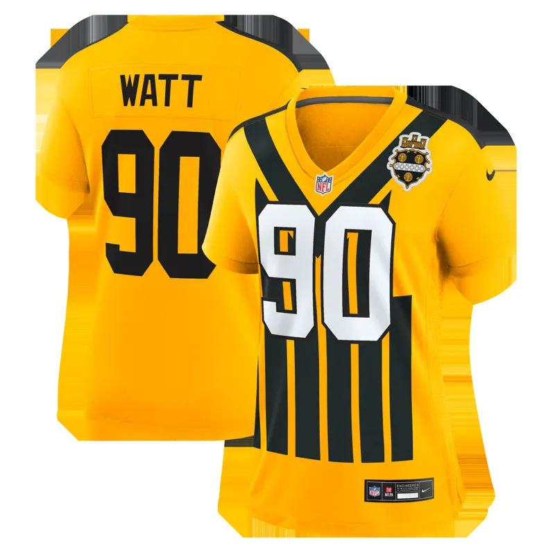 Pittsburgh Steelers Jersey Tj Watt Black Player Name & V Neck Jersey - Image 5