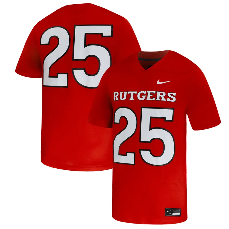 Rutgers Scarlet Knights Jersey #2 Scarlet Premier Jersey - Image 5