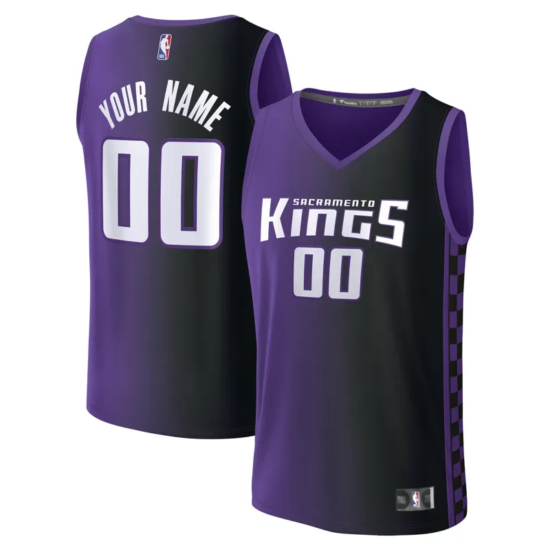 Sacramento Kings Jersey Jordan Brand Purple Swingman Custom Statement Edition Jersey - Image 4