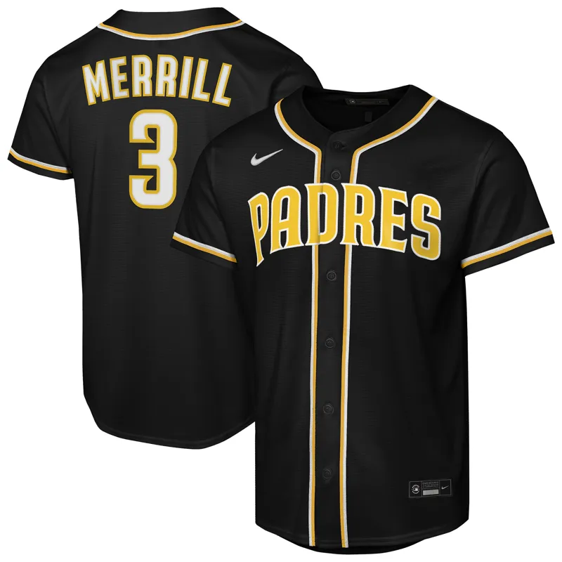 San Diego Padres Jersey Jackson Merrill Black Out Jersey - Image 2