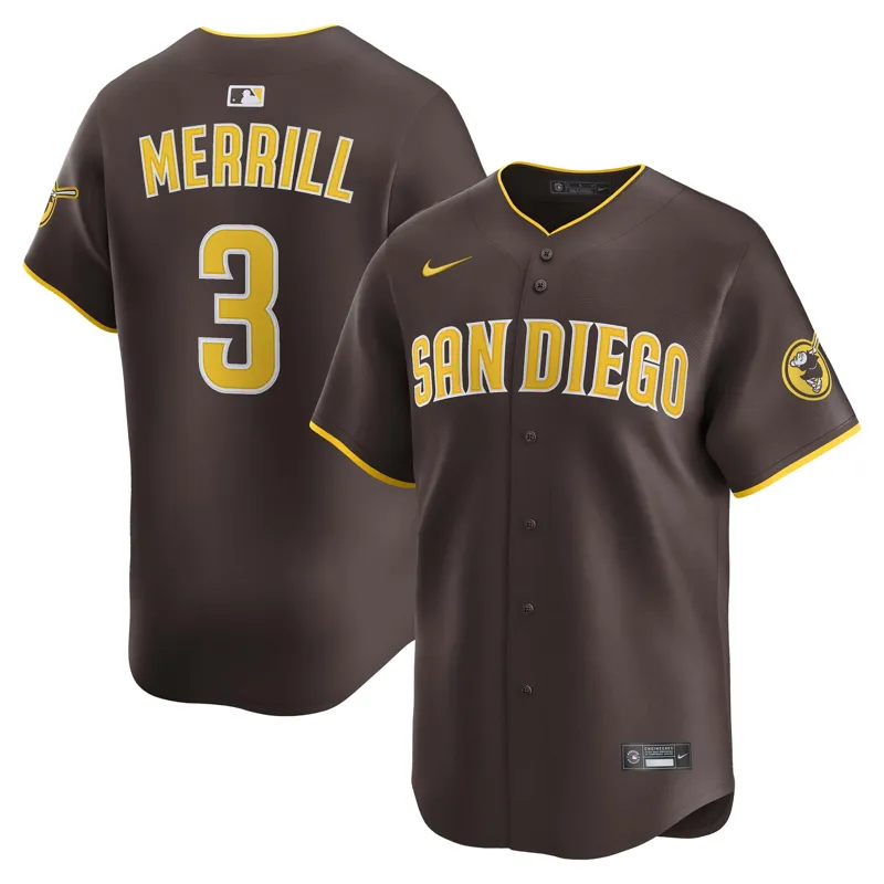 San Diego Padres Jersey Jackson Merrill Black Out Jersey - Image 4