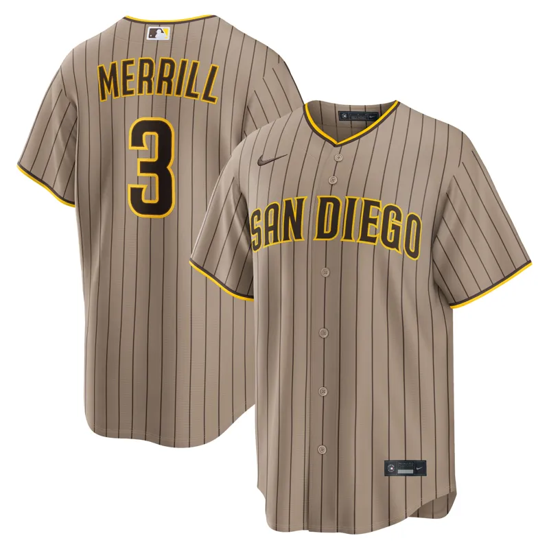 San Diego Padres Jersey Jackson Merrill Obsidian 2026 City Connect Stadium Jersey - Image 2