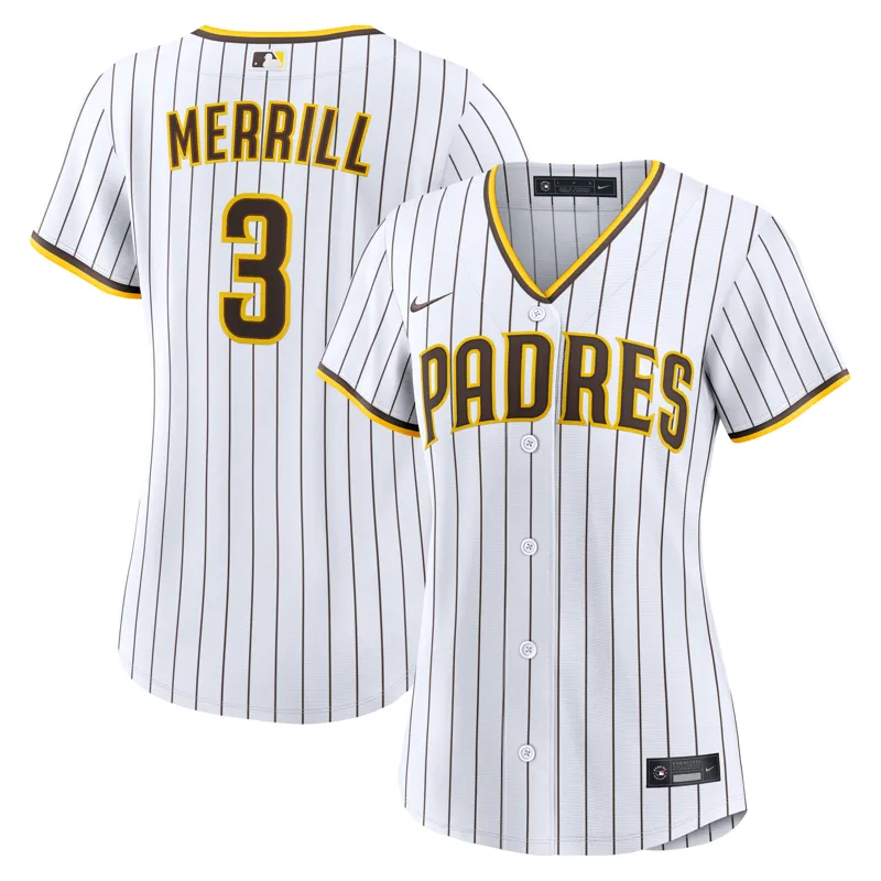 San Diego Padres Jersey Jackson Merrill White Home Jersey