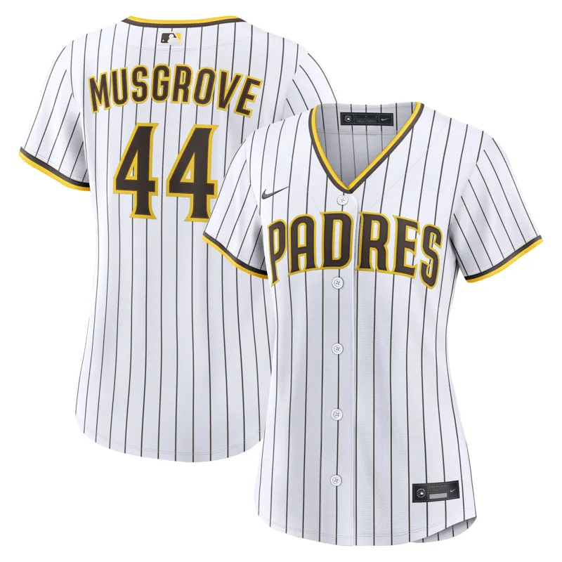San Diego Padres Jersey Joe Musgrove White Home Jersey - Image 2