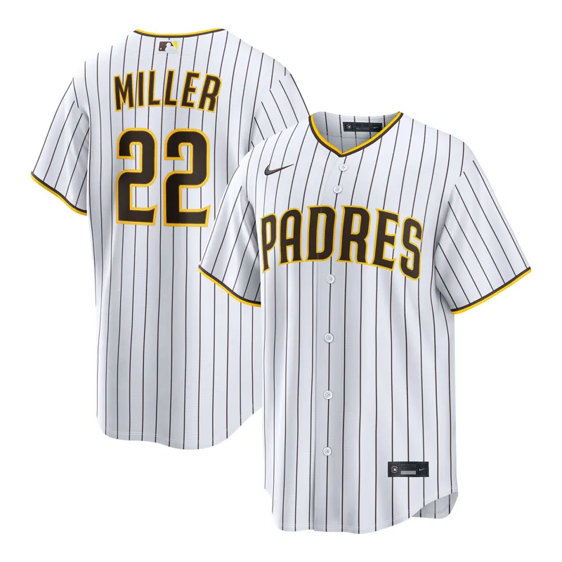 San Diego Padres Jersey Mason Miller White Home Jersey - Image 2