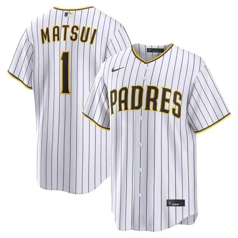 San Diego Padres Jersey Yu Darvish White Home Player Jersey - Image 3