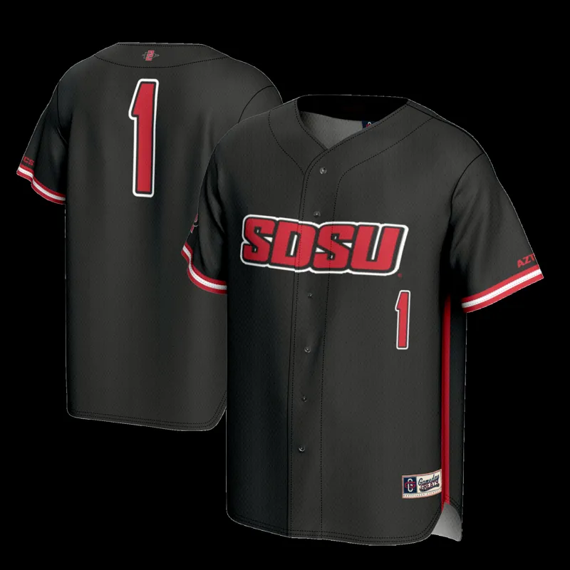 San Diego State Aztecs Jersey Gameday Greats #1 Black Lightweight Jersey - Image 3