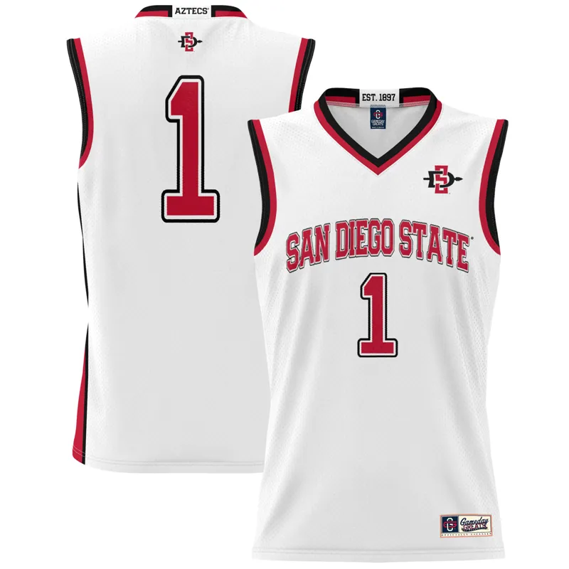 San Diego State Aztecs Jersey Gameday Greats #1 White Lightweight Jersey