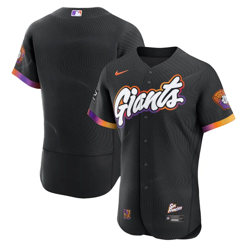 San Francisco Giants Jersey Anthracite City Connect Sponsor Patch Jersey