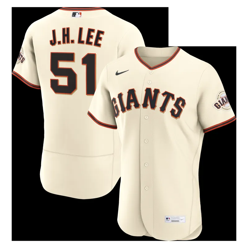 San Francisco Giants Jersey Jung Hoo Lee Cream Home Jersey - Image 3