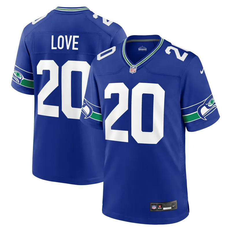 Seattle Seahawks Jersey Julian Love Royal Alternate Game Jersey