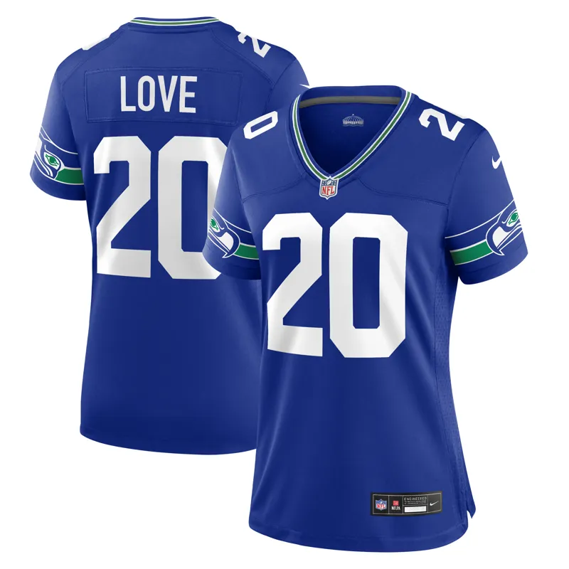 Seattle Seahawks Jersey Julian Love Royal Alternate Game Jersey - Image 3