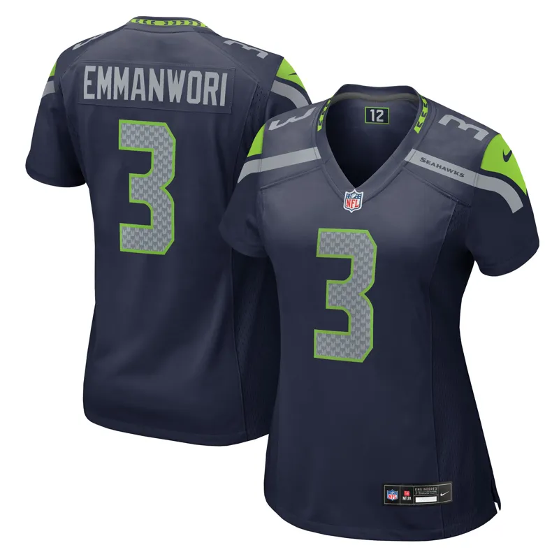 Seattle Seahawks Jersey Nick Emmanwori College Navy Team Game Jersey - Image 2