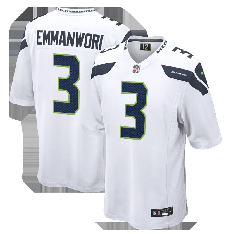 Seattle Seahawks Jersey Nick Emmanwori College Navy Team Game Jersey - Image 5