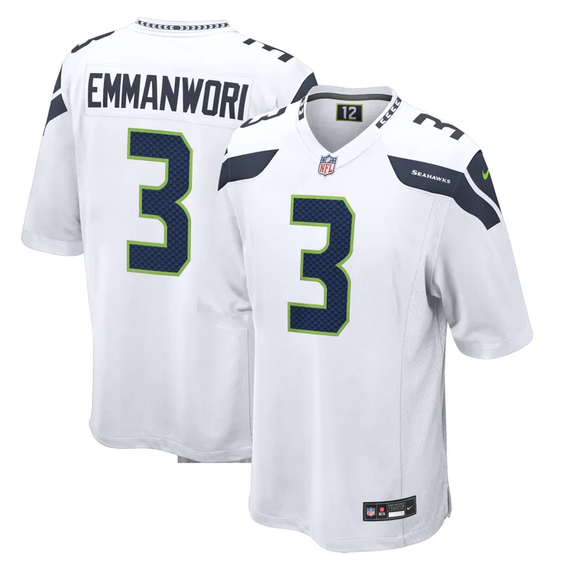 Seattle Seahawks Jersey Nick Emmanwori College Navy Team Game Jersey - Image 4