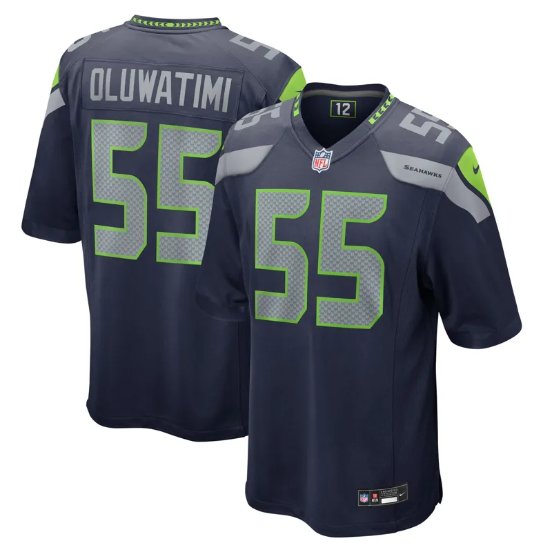 Seattle Seahawks Jersey Nick Kallerup College Navy Team Game Jersey - Image 3