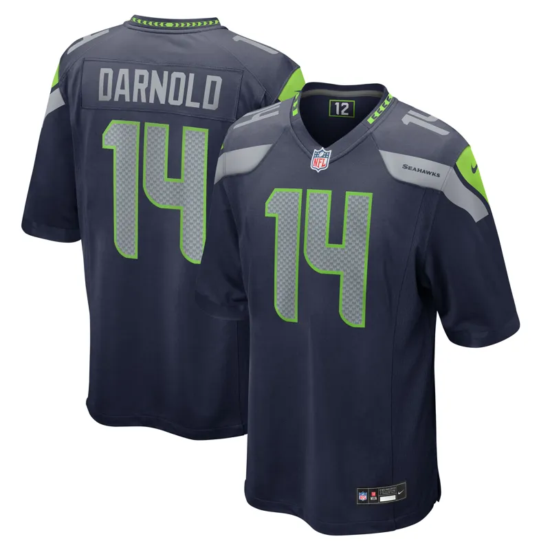 Seattle Seahawks Jersey Sam Darnold College Navy Team Game Jersey - Image 5