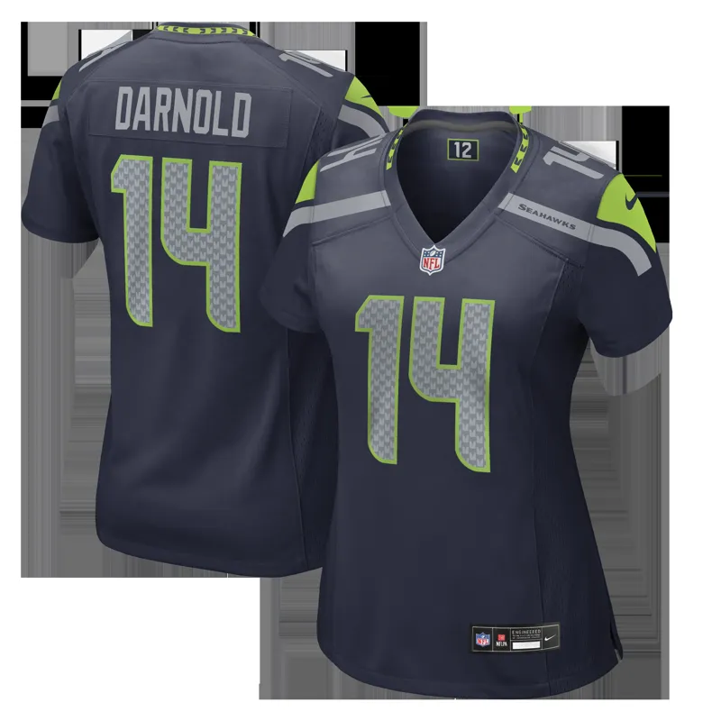 Seattle Seahawks Jersey Sam Darnold College Navy Team Game Jersey - Image 4