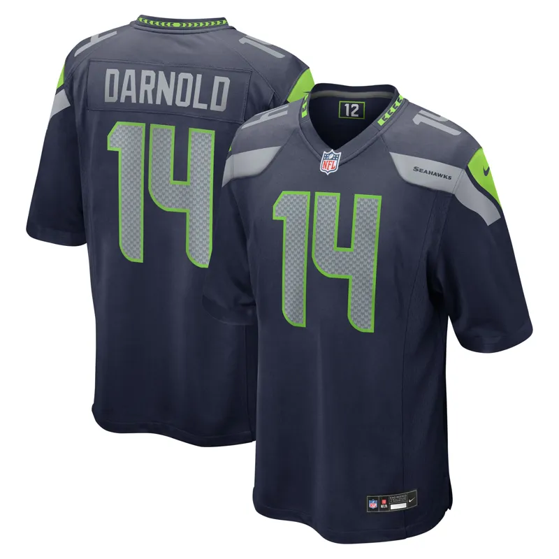 Seattle Seahawks Jersey Sam Darnold College Navy Team Game Jersey - Image 3
