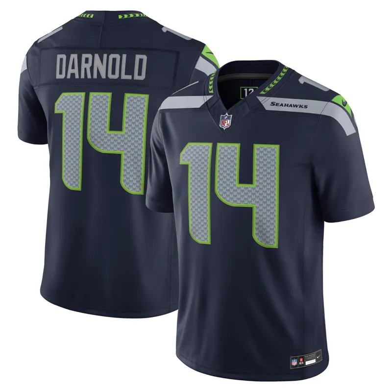 Seattle Seahawks Jersey Sam Darnold College Navy Vapor Fuse Stitched Limited Jersey