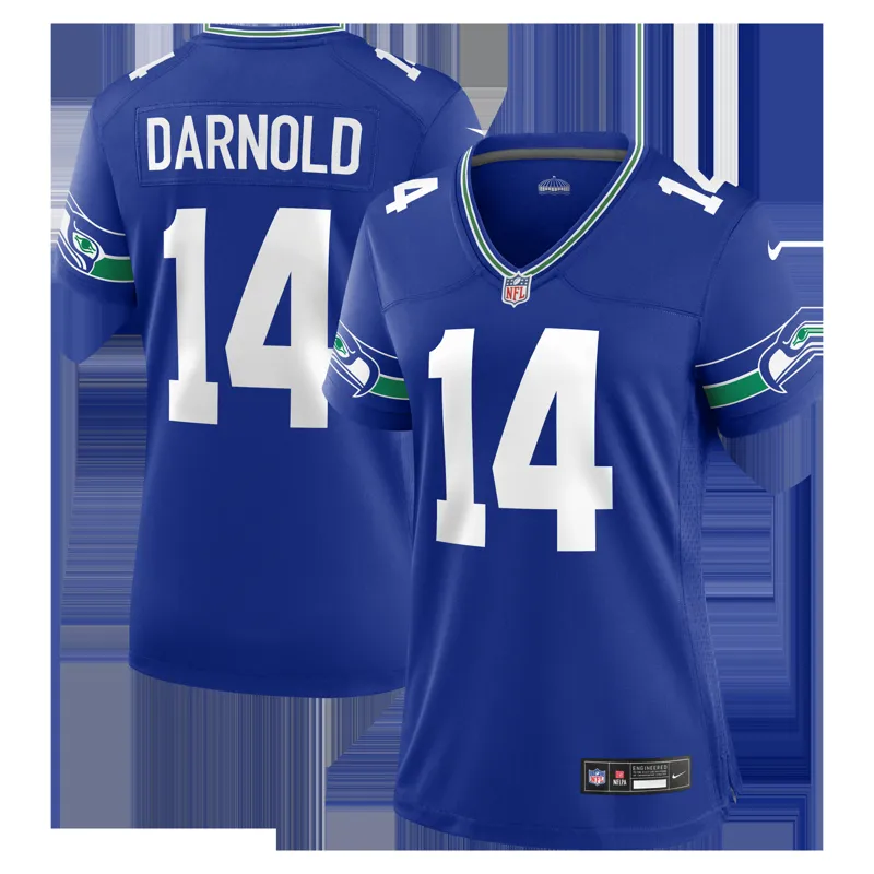Seattle Seahawks Jersey Sam Darnold College Navy Vapor Fuse Stitched Limited Jersey - Image 3