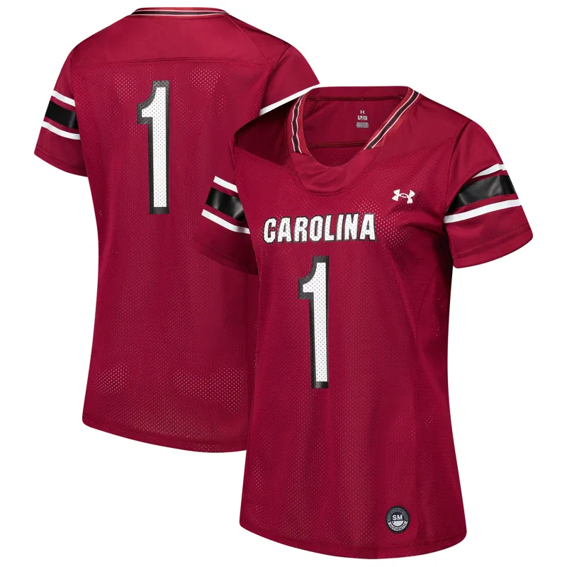 South Carolina Gamecocks Jersey Under Armour #1 Black Jersey - Image 4