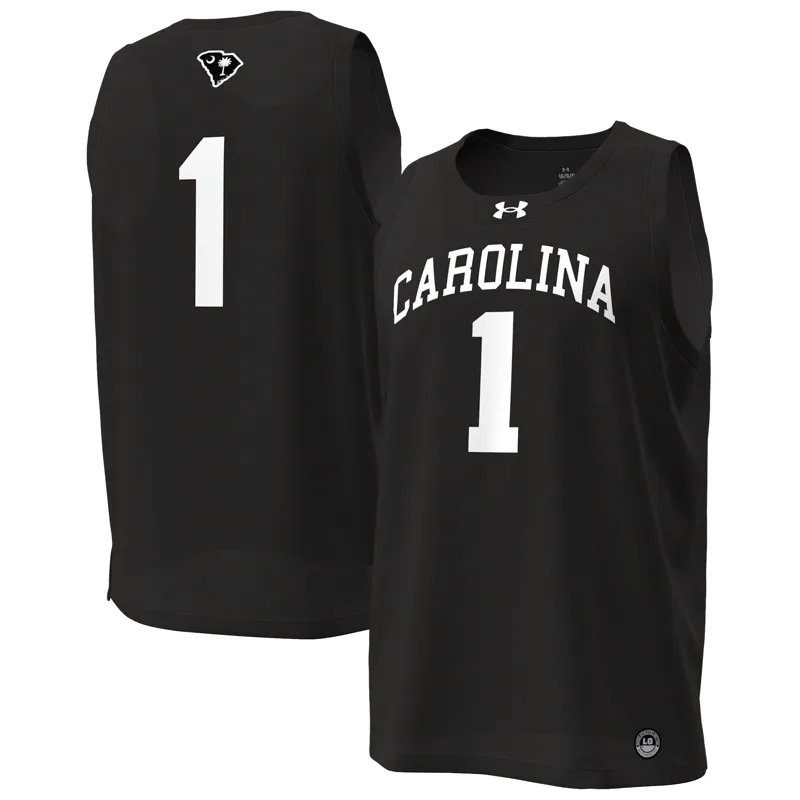 South Carolina Gamecocks Jersey Under Armour #1 White Throwback Jersey - Image 3