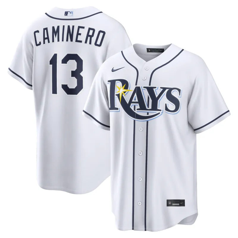 Tampa Bay Rays Jersey Junior Caminero White Home Jersey - Image 2