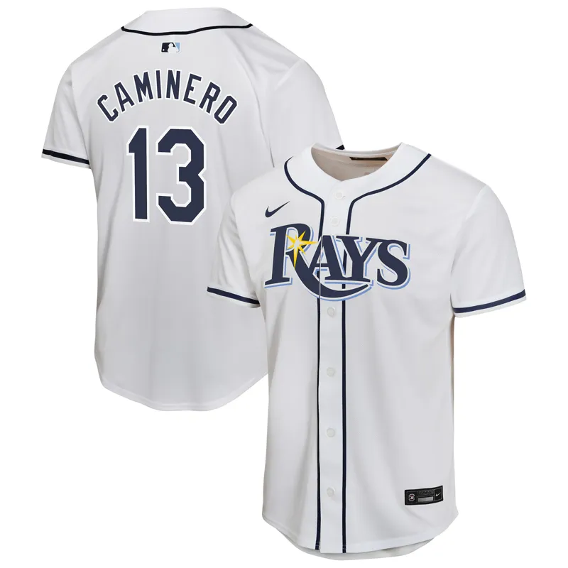 Tampa Bay Rays Jersey Junior Caminero White Home Jersey - Image 5